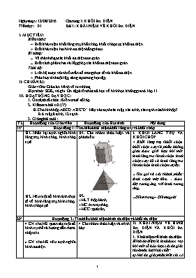 Giáo án Hình học 12 cả năm